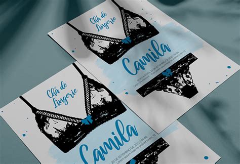 Convite Ch De Lingerie Behance