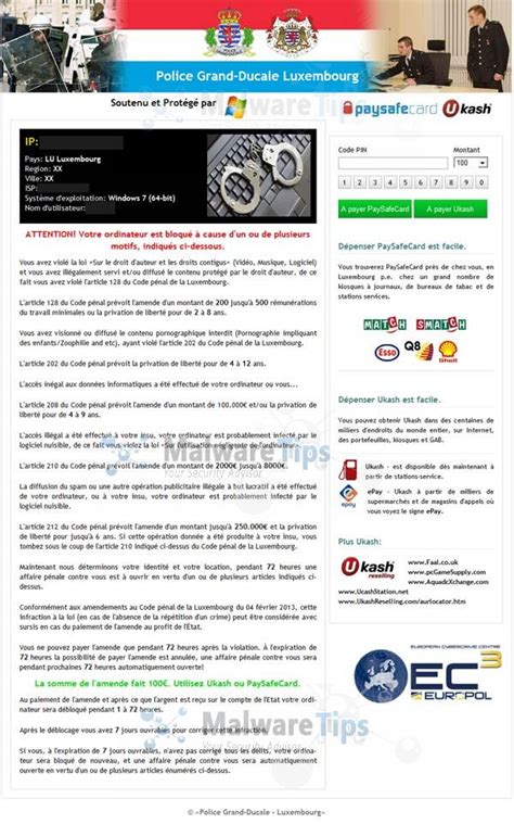 Remove Police Grand Ducale Luxembourg Virus Ukash Scam