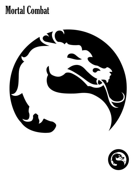 Mortal Kombat Pumpkin Stencil