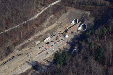 Rheinfelden Baden Aus Der Vogelperspektive Autobahn Baustelle