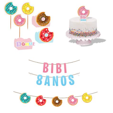 Kit Decora O Festa Donuts Personalizado Elo