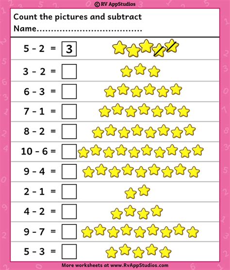 Free Printable Educational Activity Subtraction Worksheet Fruit Worksheets Library