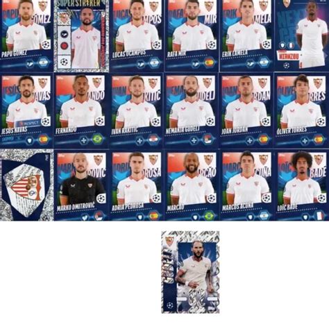 Topps Uefa Champions League Sticker Alle Sevilla Fc