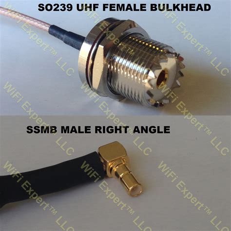 Lmr Uhf Female Bulkhead To Ssmb Male Angle Coaxial Rf Pigtail Cable