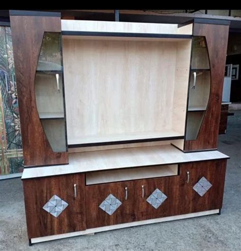 Free Standing Particle Board Brown Tv Unit Laminate Finish At Rs