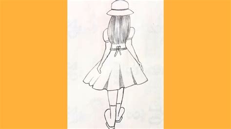 How To Draw Girl Backside Step By Step Girl Drawing Easy Youtube