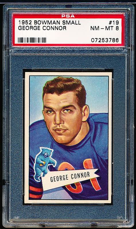 Lot Detail 1952 Bowman Football Small 19 George Connor Bears PSA