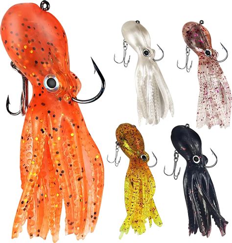 Octopus Swimbait Soft Fishing Lure With Skirt Tail Lingcod Rockfish