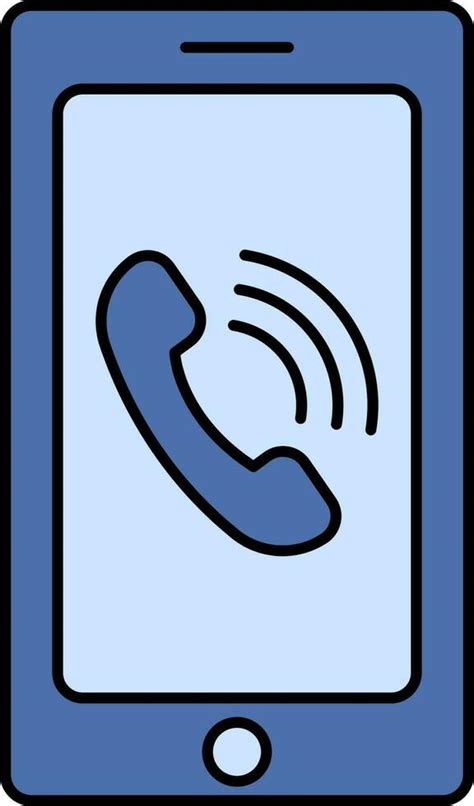 Mobile Call Icon In Blue Color Vector Art At Vecteezy