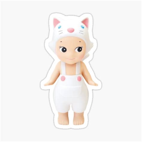 White Cat Sonny Angel Sticker For Sale By Purpletooths Redbubble