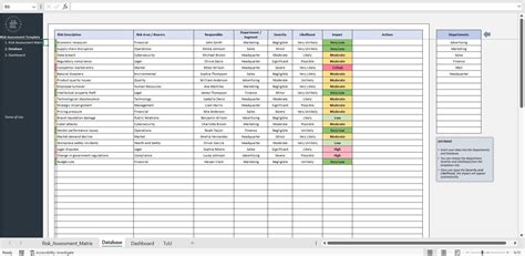 Risk Assessment Matrix Template, Matrix Digital Excel Templates, Risk Management Tool, Risk ...