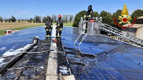 Fiamme Dai Pannelli Fotovoltaici Si Incendia Il Tetto Di Un Azienda