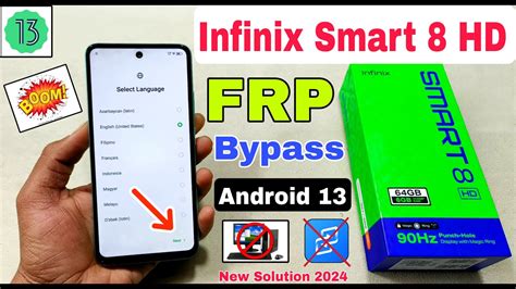 Infinix Smart 8 HD FRP Bypass Android 13 New Trick Infinix X6525