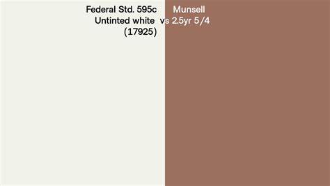 Federal Std 595c Untinted White 17925 Vs Munsell 2 5yr 5 4 Side By