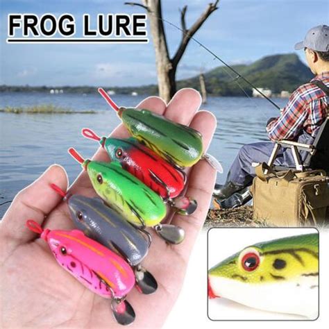 Frog Fishing Lures Soft Top Water Crankbait Bass Trout Frogs Popper Ebay