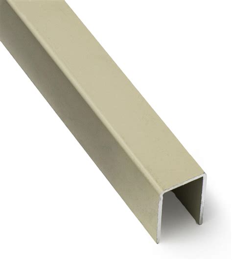 Sliding Screen Door Track - Top U Channel 5/8" Wide x 1" Deep (Almond