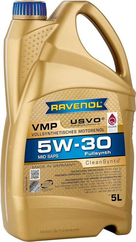 Amazon RAVENOL VMP SAE 5W 30 Fully Synthetic Mid SAPS USVO