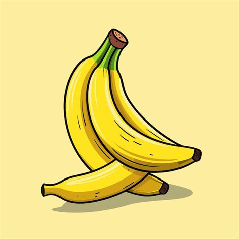 Un Disegno Di Una Banana Con Sopra Un Disegno Di Una Banana Vettore