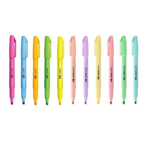 Marca Texto Cis Lumini Kit Cores Pastel E Neon 12 Unidades