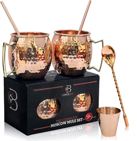 Copper Bar Moscow Mule Copper Mug Set 6 Piece