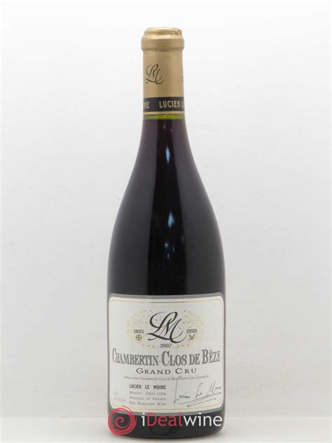 Acheter Chambertin Clos De Bèze Grand Cru Lucien Le Moine 2007 Lot 5668