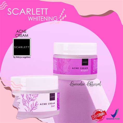 Jual Scarlett Scarlet Whitening Acne Day Dan Night Cream Crem Krim