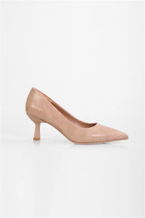 Shoeberry Kadın Zahara Nude Yılan Desenli Topuklu Ayakkabı Stiletto Fiyatı Yorumları Trendyol