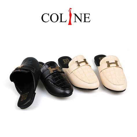 Jual Coline Cln 699 Sandal Slip On Mettalic H Croc Effect C1121