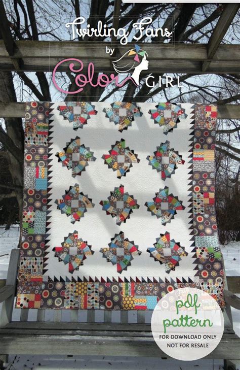 Twirling Fans Quilt Pattern Colorful And Fun Quilting Project