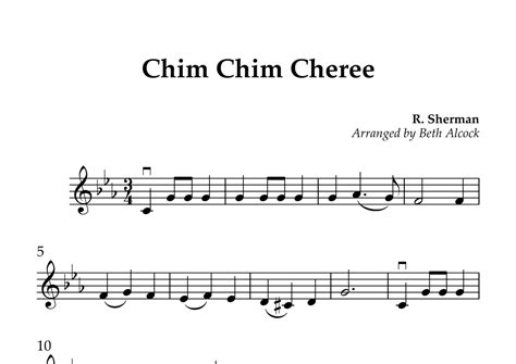 Chim Chim Cher Ee Arr Beth Alcock Sheet Music New Christy