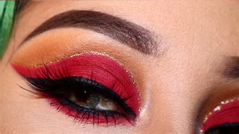 Maquillaje rojo para ojos pasó a paso YouTube