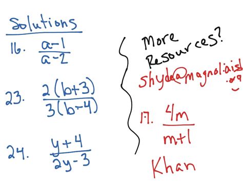 Simplify Rational Expressions Part2 Math High School Math Rational