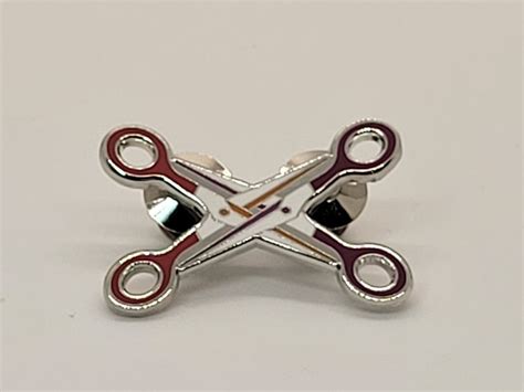 Lesbian Pride Scissors Enamel Pin In WLW LGBT Flag Colors Pride