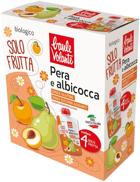 Solo Frutta In Doypack Pera E Albicocca 4 Pezzi BAULE VOLANTE