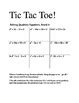 Solving Quadratic Equations Tic Tac Toe By Michelle Fries Tpt