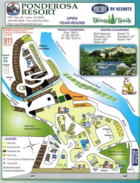 Ponderosa Resort Map