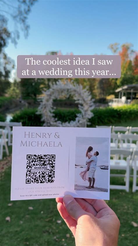 The Coolest Wedding Idea Qr Code Photo Gallery Video In 2025 Fun
