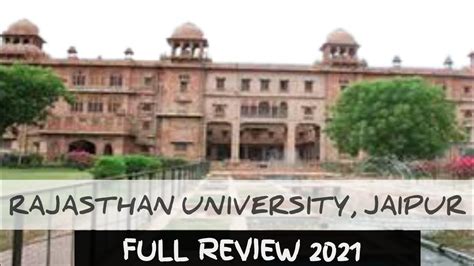 Rajasthan University Review Campus Courses Fees Eligibility