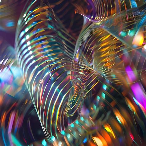 Premium Photo Holo Abstract 3D Shapes