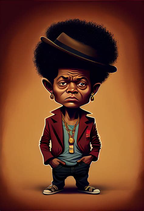 Bruno Mars Caricature Mixed Media by Stephen Smith Galleries - Pixels