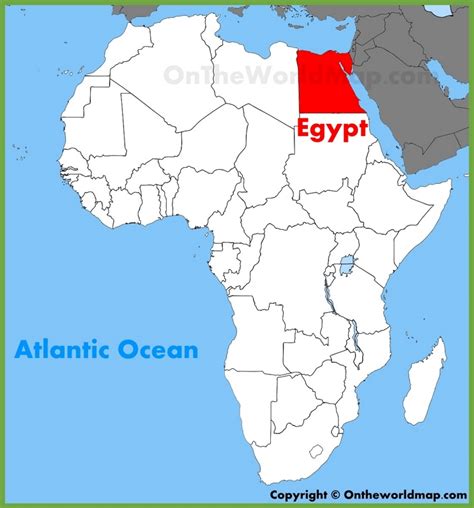 Egypt location on the Africa map