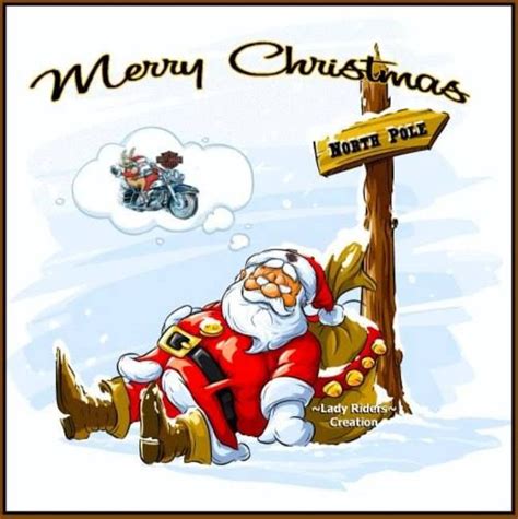 Biker Merry CHRISTmas Artist HD Greetings Lady Rider Creations