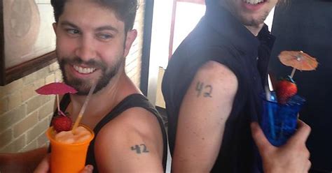 My Friend Ryan Right Met Another Dude With A Stick And Poke 42 Tattoo After Discussing The