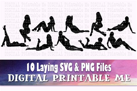 Sexy Woman Svg Lady Laying Down Silhouette Bundle Png Clip Etsy