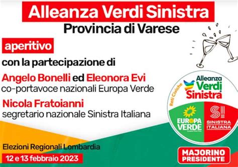 L Alleanza Verdi Sinistra Presenta A Varese I Propri Candidati