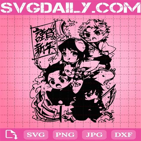 Tanjiro Kamado Svg Demon Slayer Masks Svg Kimetsu No Yaiba Characters