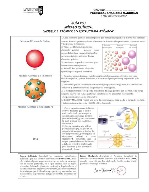 Pdf Gu A Psu M Dulo Qu Mica Modelos At Micos Y