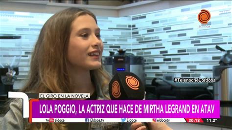 Lola Poggio La Joven Actriz Que Hace De Mirtha Legrand En Atav Youtube