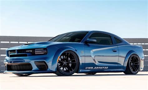 Widebody Dodge Charger Hellcat Reimagined With Two Doors 60s Styling Cues Autoevolution