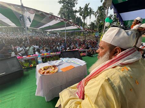 Maulana Badruddin Ajmal On Twitter Today Attended A Public Meeting At